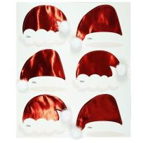 Opakowanie Bileciki na prezenty czapki Mikołaja 6szt