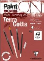 Opakowanie Blok A6 papier w kolorze terakoty 250g 20ark