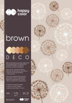 Opakowanie Blok Hobby Deco Brown A4 5 kolorów 20 akuszy 170g. Happy Color