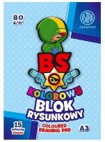 Opakowanie Blok kolorowy barwiony A3/15k 80g (10szt) ASTRA