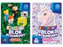Opakowanie Blok rysunkowy kolorowy A4/10k 80g (10szt) ASTRA