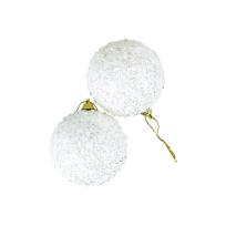 Opakowanie Bombki błyszczące białe 2szt