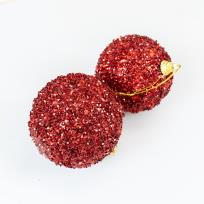 Opakowanie Bombki błyszczące czerwone 2szt