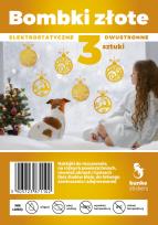 Opakowanie Bombki dwustronne elektrostatyczne złote 3szt