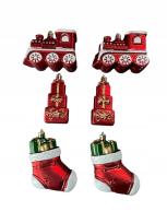 Opakowanie Bombki na choinkę 6szt Lokomotywa, Prezenty
