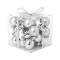 Opakowanie Bombki na choinkę nietłukące 50szt srebrne