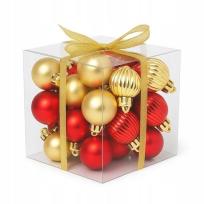 Opakowanie Bombki na choinkę nietłukące 50szt złote, czerwone