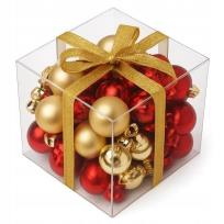 Opakowanie Bombki na choinkę nietłukące 50szt złote, czerwone