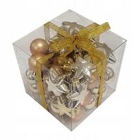 Opakowanie Bombki na choinkę nietłukące 50szt złote, srebrne