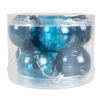Opakowanie Bombki transparentne niebieskie 8szt