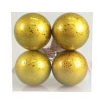 Opakowanie Bombki z efektem rosy złote 4szt