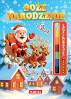 Okładka książki Boże Narodzenie. Kolorowanka z naklejkami (modułowa kredka)