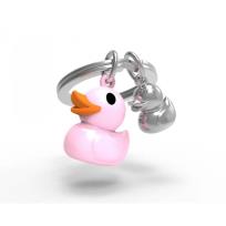 Opakowanie Brelok do kluczy 3D kaczka różowa z kaczuszką