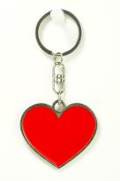 Opakowanie Brelok metalowy serce czerwone 5cm