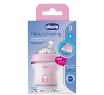 Opakowanie Butelka plastikowa NaturalFeeling różowa 150ml 0m+