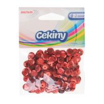 Opakowanie Cekiny błyszczące czerwone 8mm 10g