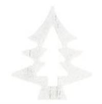 Opakowanie Choinki drewniane białe 6x5cm 2szt