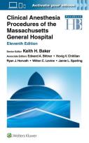 Okładka książki Clinical Anesthesia Procedures of the Massachusetts General Hospital