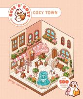 Okładka książki Cozy Town. Cute 'n' Cozy Sticker Therapy