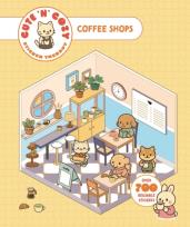 Okładka książki Cute 'n' Cozy Sticker Therapy. Coffee Shops