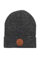 Opakowanie Czapka Beanie z bawełny org. melanż czarno-biały