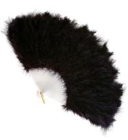 Opakowanie Czarny elegancki wachlarz z piór