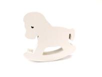 Opakowanie Dekoracja drewniana biały koń na biegunach