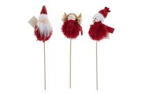 Opakowanie Dekoracja na piku, bałwan, mikołaj, aniołek MIX