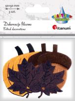 Opakowanie Dekoracje filcowe dynie 3D 50x51mm 6szt
