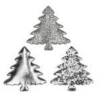 Opakowanie Dekoracje materiałowe choinki 32x32mm