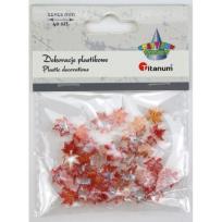 Opakowanie Dekoracje plastikowe liście klonu 11x12mm 40szt