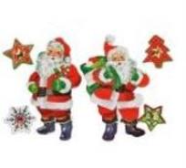 Opakowanie Dekoracje samoprzylepne 3D Mikołaje 11szt