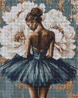 Opakowanie Diamentowa mozaika - Baletnica z piwoniami 40x50cm