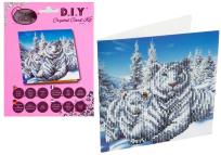 Opakowanie Diamentowa mozaika Białe tygrysy 18x18cm