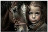 Opakowanie Diamentowa Mozaika Dziewczynka z koniem NO-1009644