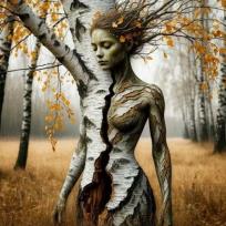 Opakowanie Diamentowa Mozaika Kobieta Nimfa brzoza NO-2003049