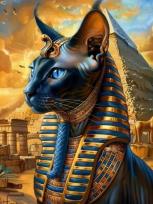 Opakowanie Diamentowa Mozaika Kot sfinks faraon z piramidą NO-2003102