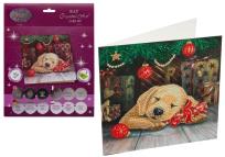 Opakowanie Diamentowa mozaika Śpiący szczeniak 18x18cm