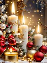 Opakowanie Diamentowa Mozaika Święta świece z ozdobami bożonarodzeniowymi NO-2003107