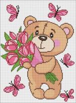 Opakowanie Diamentowa mozaika - Uroczy pluszowy miś 30x40cm