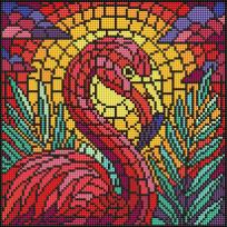 Opakowanie Diamentowa mozaika - Witraż. Flaming 30x30cm