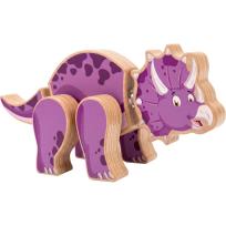 Opakowanie Dinozaur triceratops drewniany