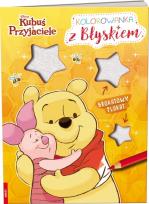 Okładka książki Disney Kubuś i przyjaciele. Kolorowanka z błyskiem