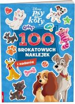 Okładka książki Disney Psy & Koty. 100 brokatowych naklejek