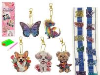 Opakowanie DIY breloczki z brekolami i diamencikami MIX