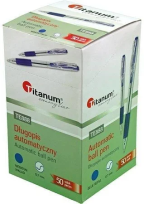 Opakowanie Długopis automat. z gripem 0,7mm niebieski (50szt)