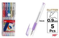 Opakowanie Długopis brokatowy 0.9mm 5 kolorów