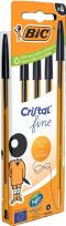 Opakowanie Długopis Cristal Original Fine czarny 4szt BIC