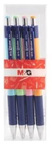 Opakowanie Długopis pstrykany 0.7mm nieb 4szt M&G