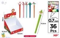 Opakowanie Długopis świecący 0.7mm świąteczny (36szt)